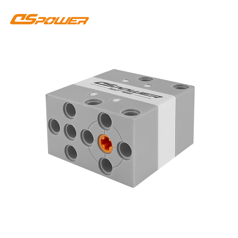 DS-E001F 360° building block motor compatible with LEGO 2KG high torque clutch anti-sweep gear dual output shaft PWM building block speed motor