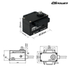 DS-W004B – 18 kgf·cm Low-Profile 105 °C Heat-Resistant EMI-Hardened Metal Brushless Waterproof Heavy-Duty Servo for Aero-Engine Throttles