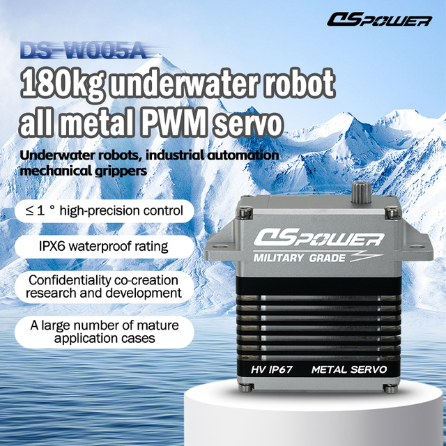 180KG Class High Torque Servo for Drones, Ailerons, Elevators, Underwater Robots, and Low-Temperature Metal Heavy-Duty Applications