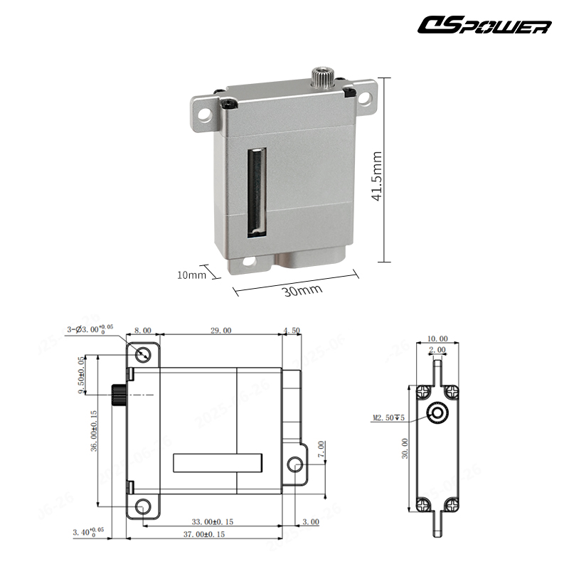 W009 High-Performance UAV Servo | 8KG Torque | -40°C Wide Temp Range | CAN Bus Closed-Loop Control