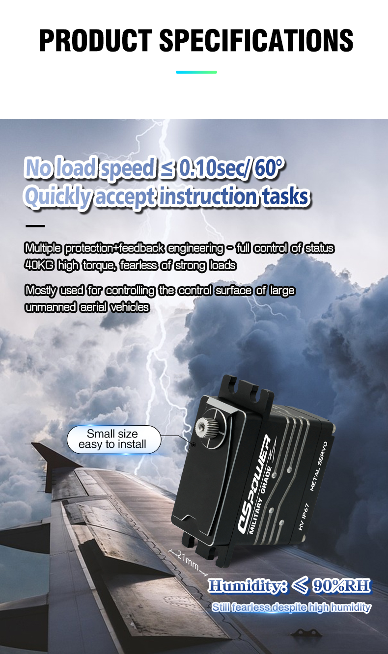 IPX7 waterproof servo