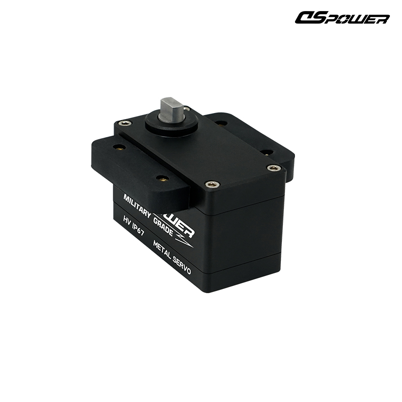 DS-W004B – 18 kgf·cm Low-Profile 105 °C Heat-Resistant EMI-Hardened Metal Brushless Waterproof Heavy-Duty Servo for Aero-Engine Throttles