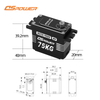 Supply 75KG all-metal brushless CAN bus RS485 serial servo motor industrial grade long life micro servo motor