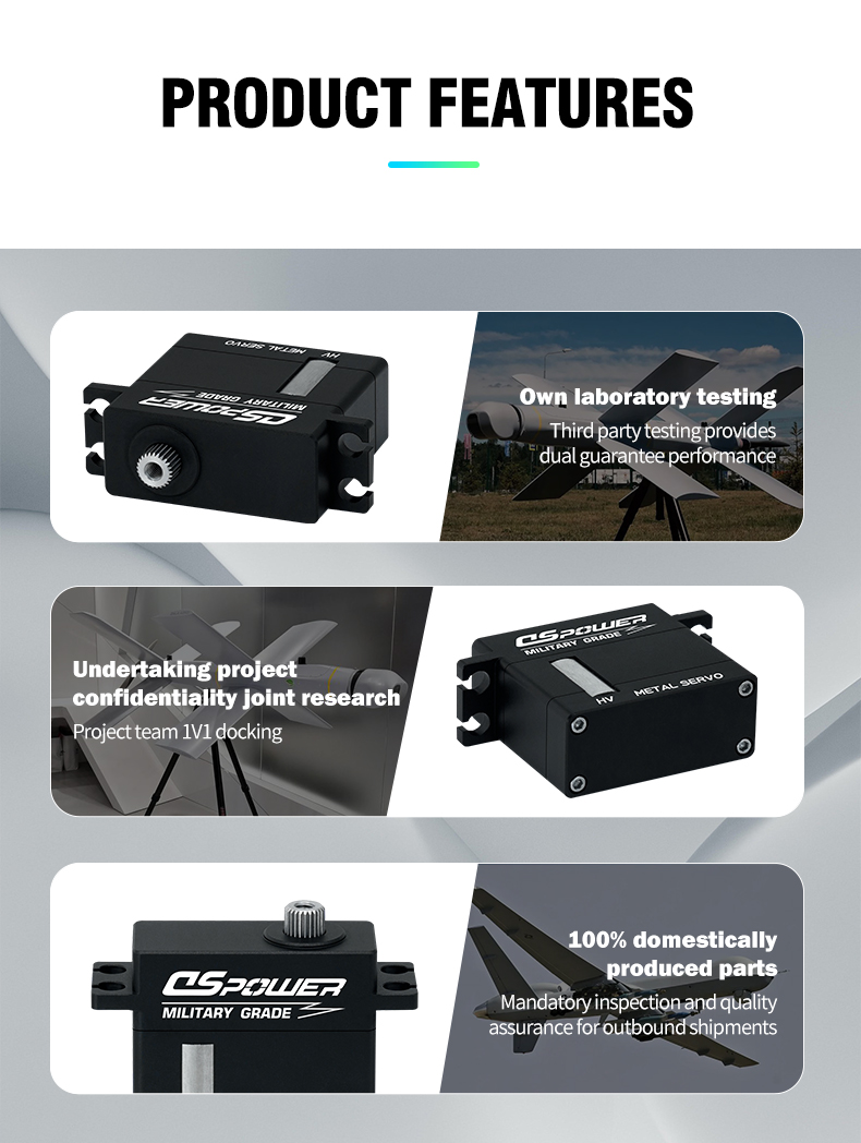 UAV servo systems and drone flight controls
